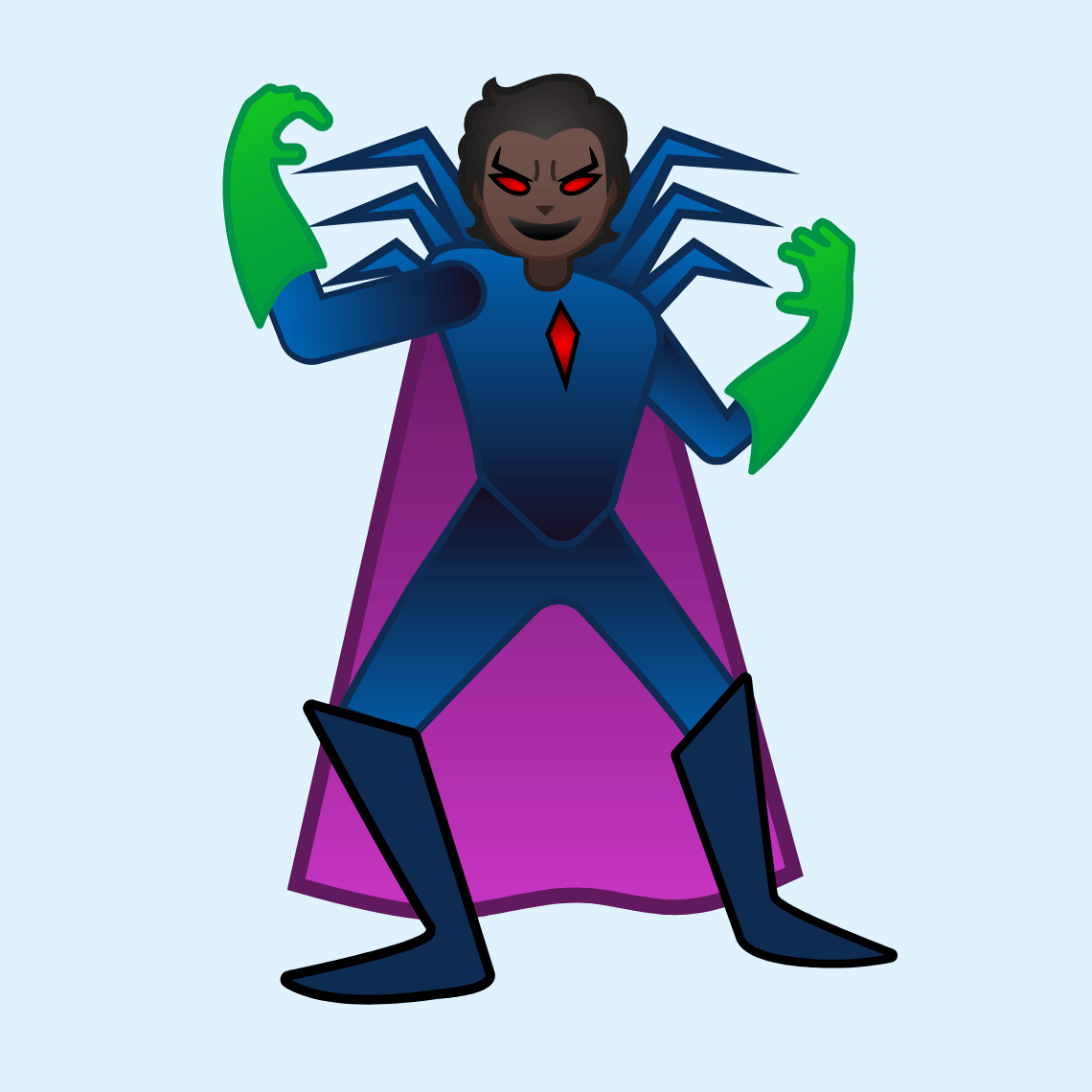 π¦ΉπΏ Supervillain: dark skin tone
