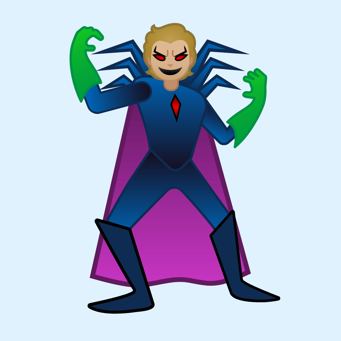 π¦ΉπΌ Supervillain: medium-light skin tone