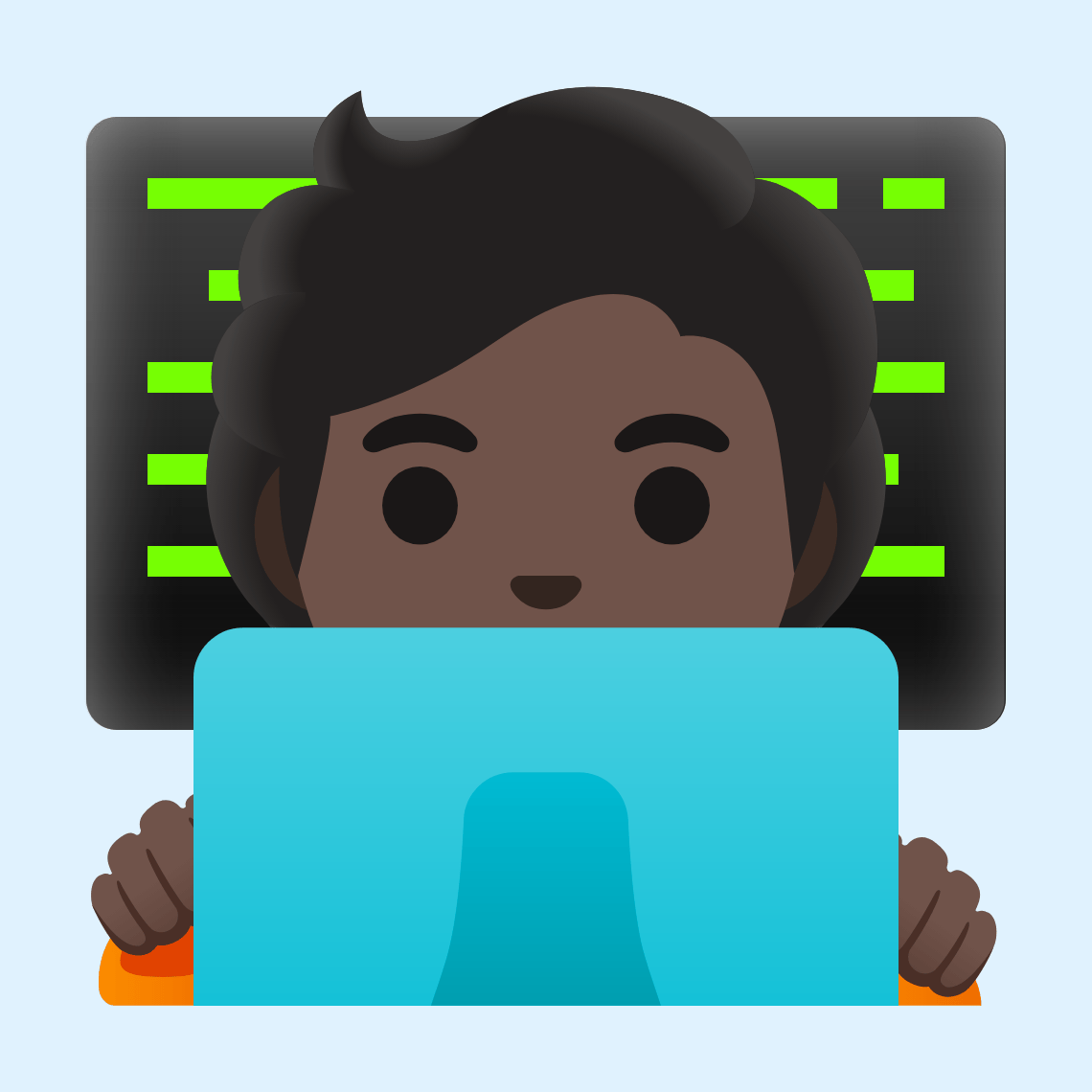 π§πΏβπ» Technologist: dark skin tone