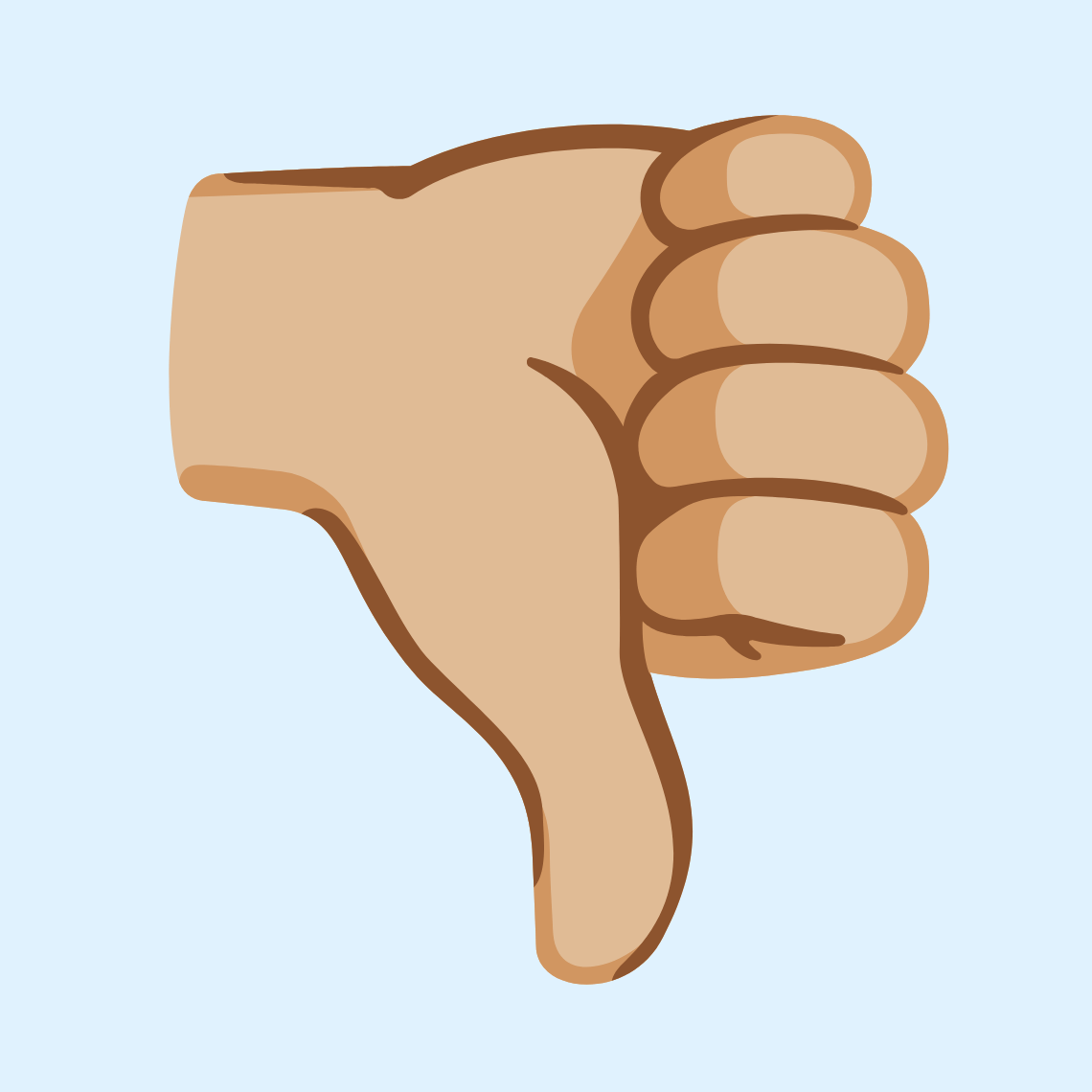 ππΌ Thumbs down: medium-light skin tone