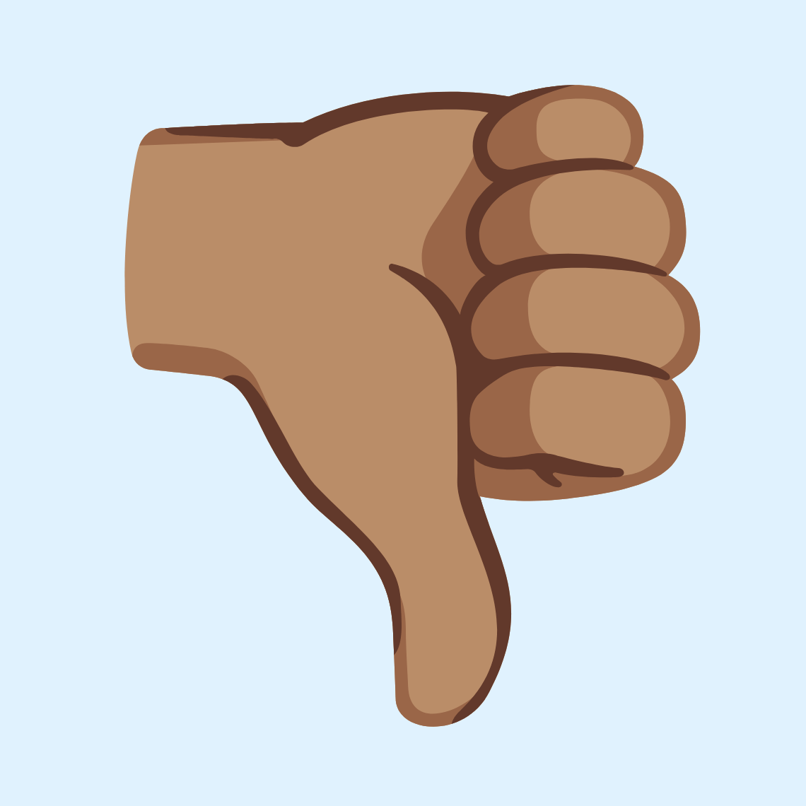 ππ½ Thumbs down: medium skin tone