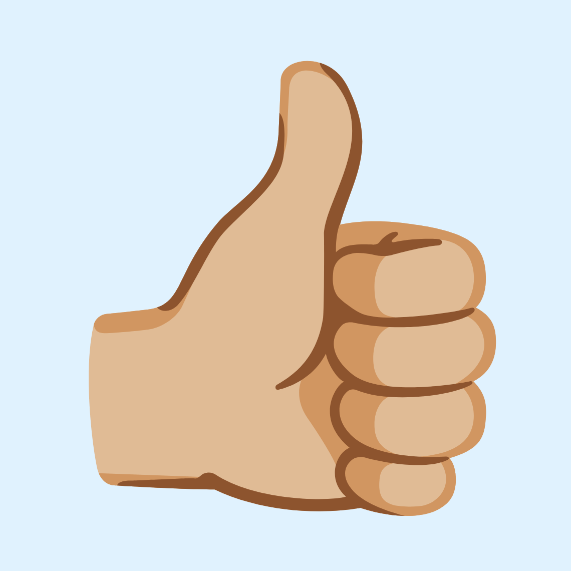 ππΌ Thumbs up: medium-light skin tone