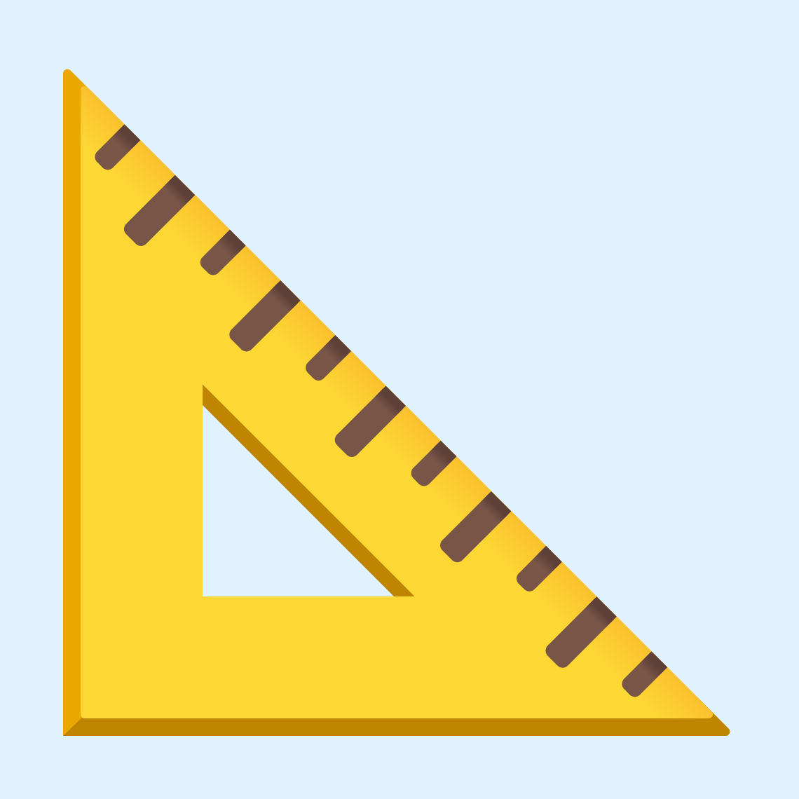 π Triangular ruler