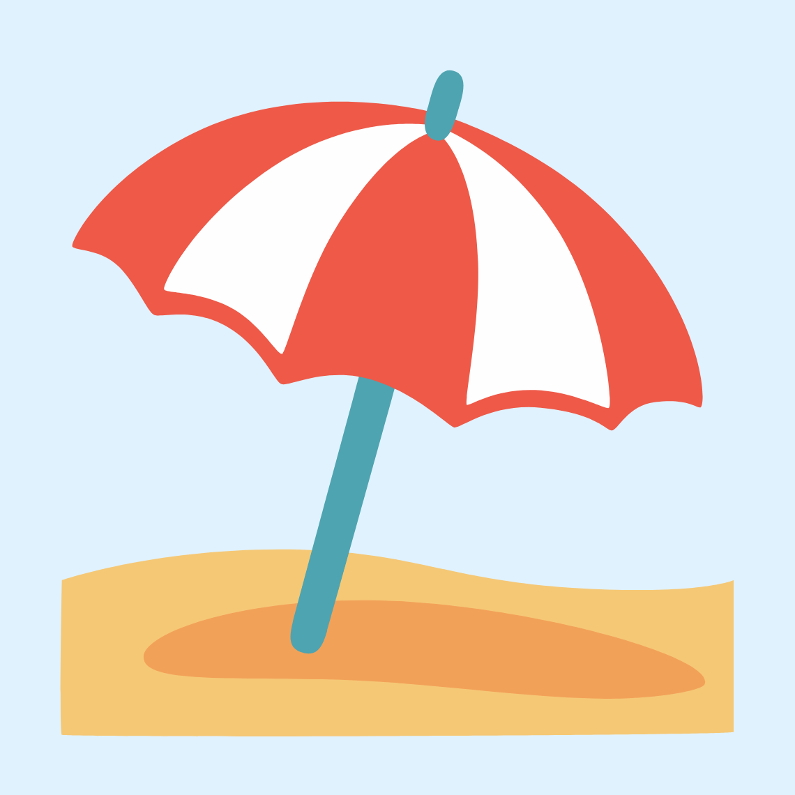 ⛱️ Umbrella on ground
