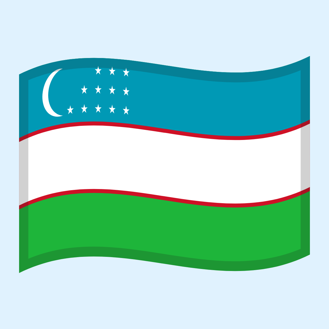 ๐บ๐ฟ Flag: Uzbekistan