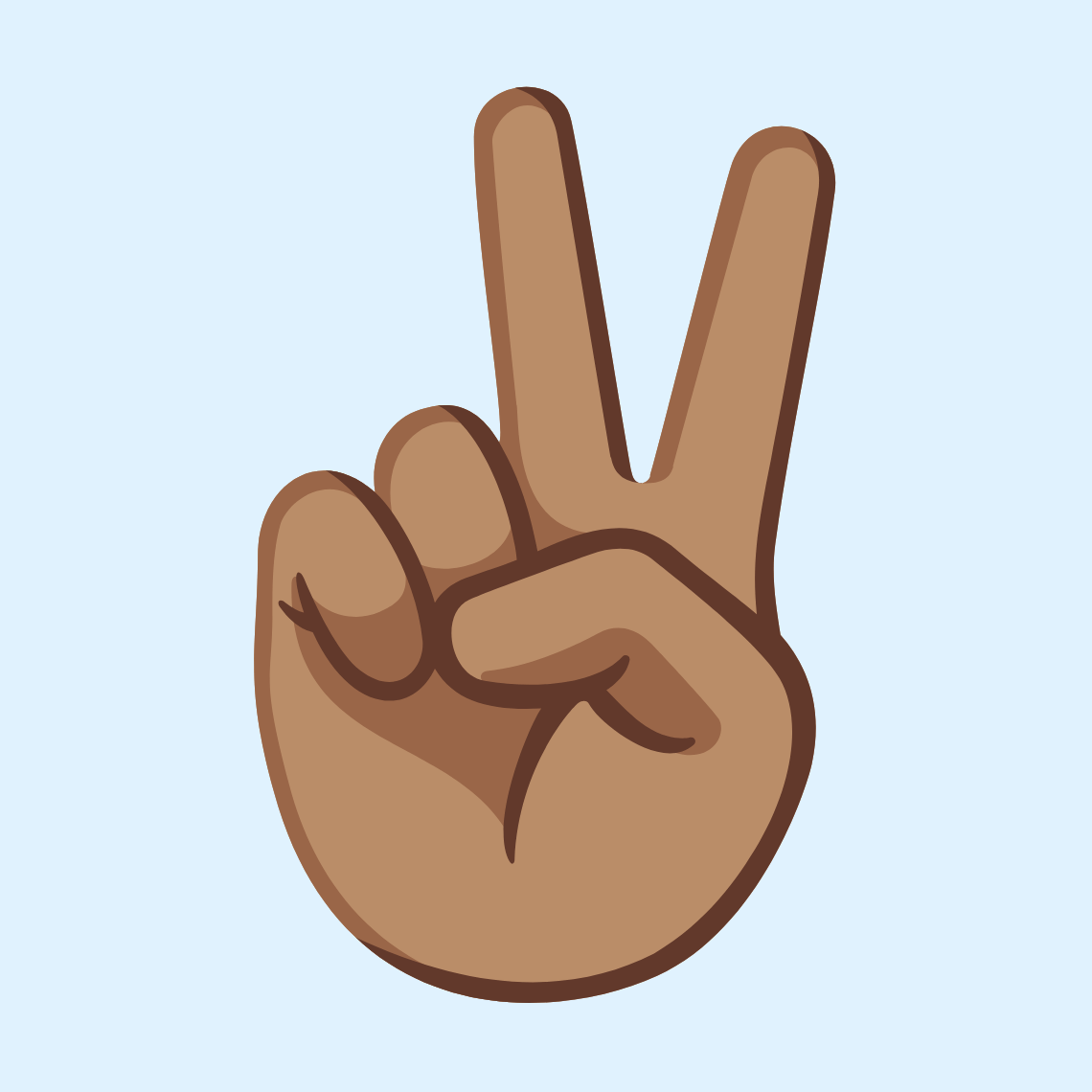 βπ½ Victory hand: medium skin tone