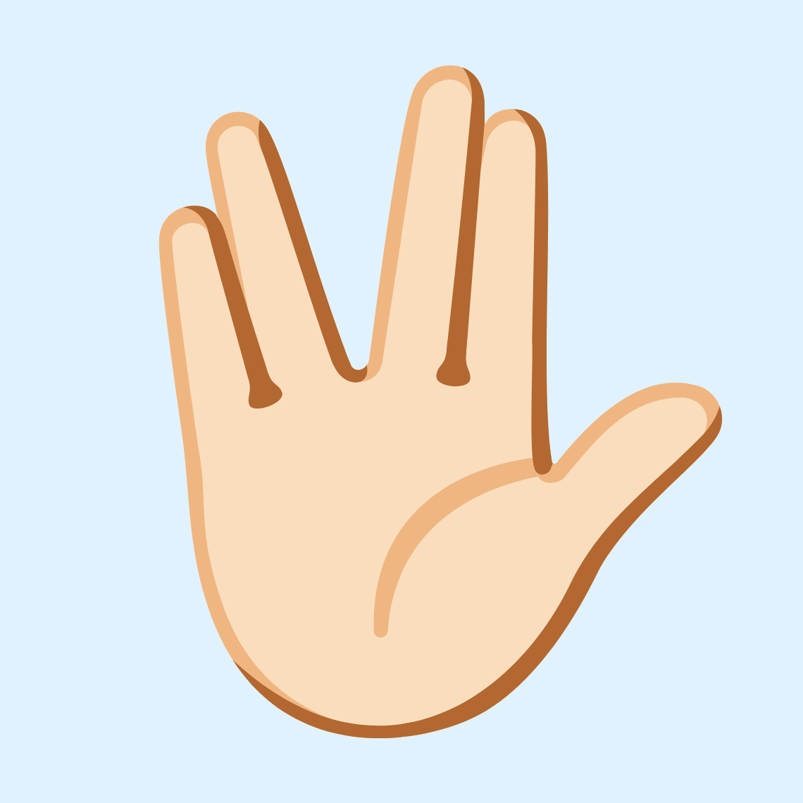 ππ» Vulcan salute: light skin tone