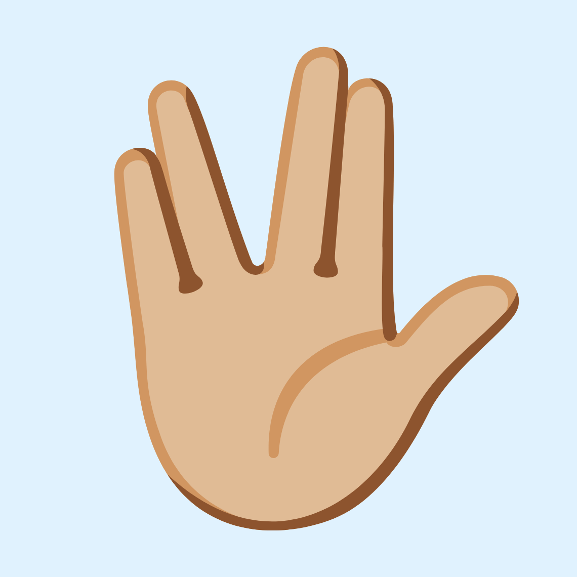 ππΌ Vulcan salute: medium-light skin tone