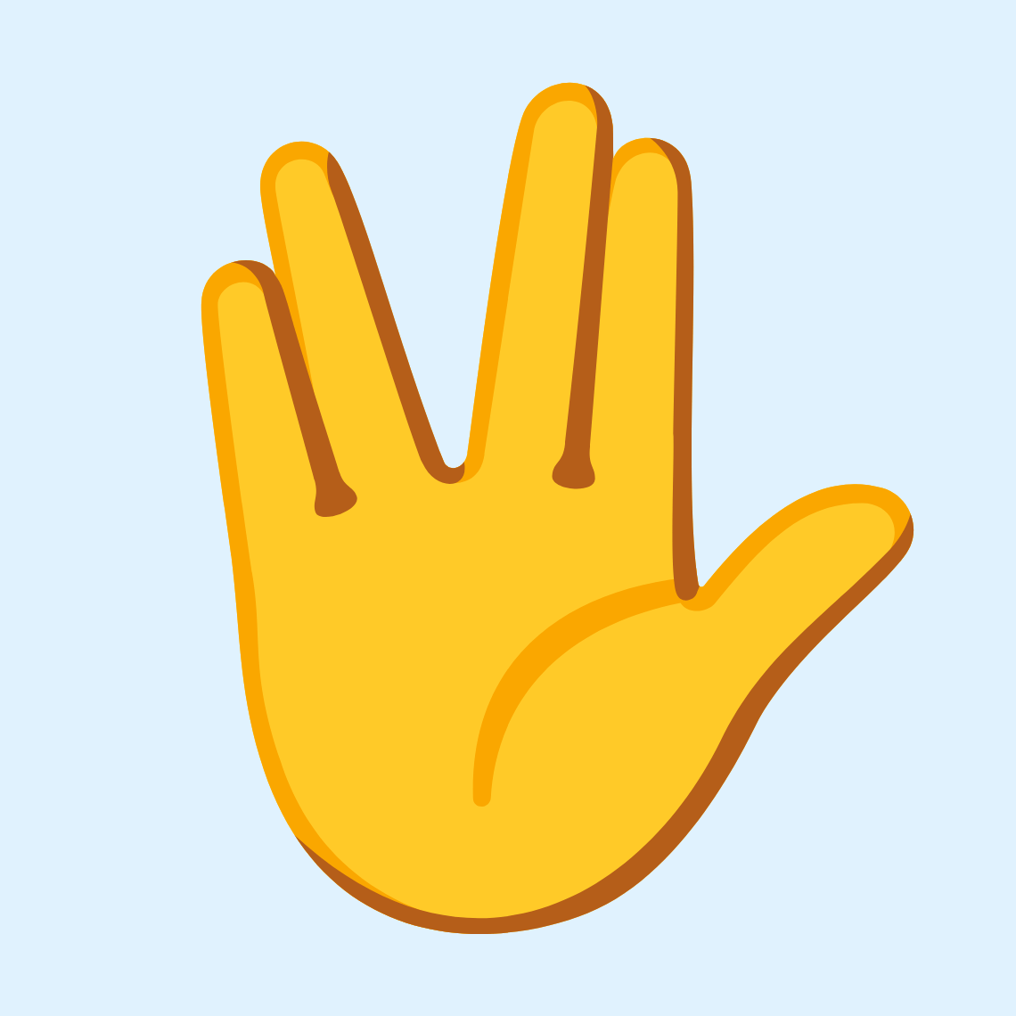 π Vulcan salute