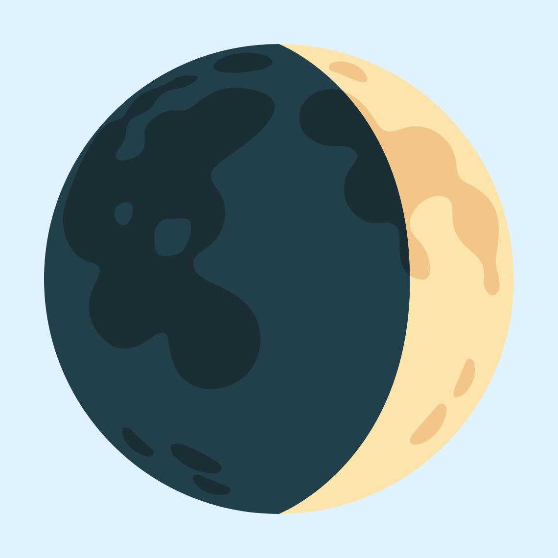 π Waxing crescent moon