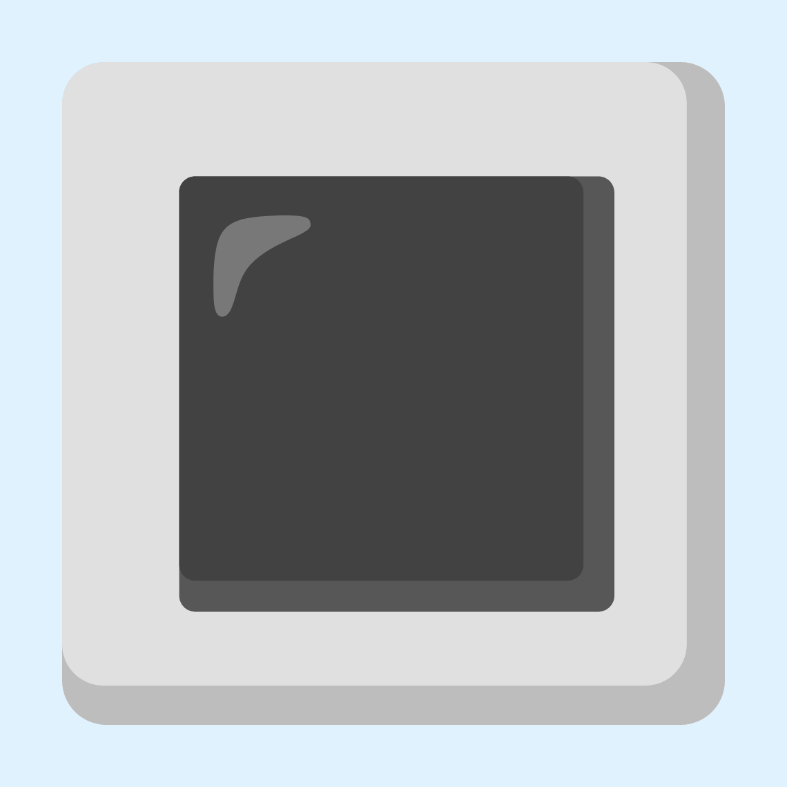 π³ White square button