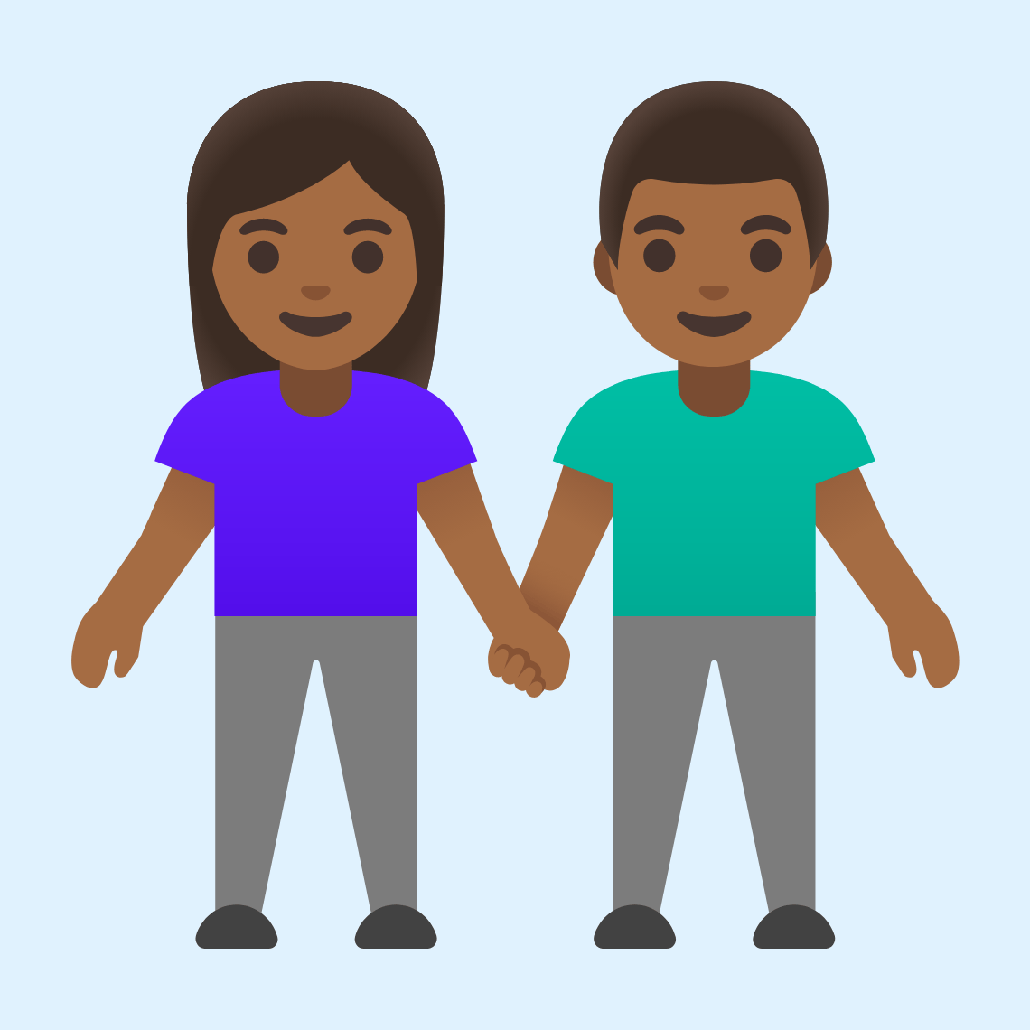 π«πΎ Woman and man holding hands: medium-dark skin tone