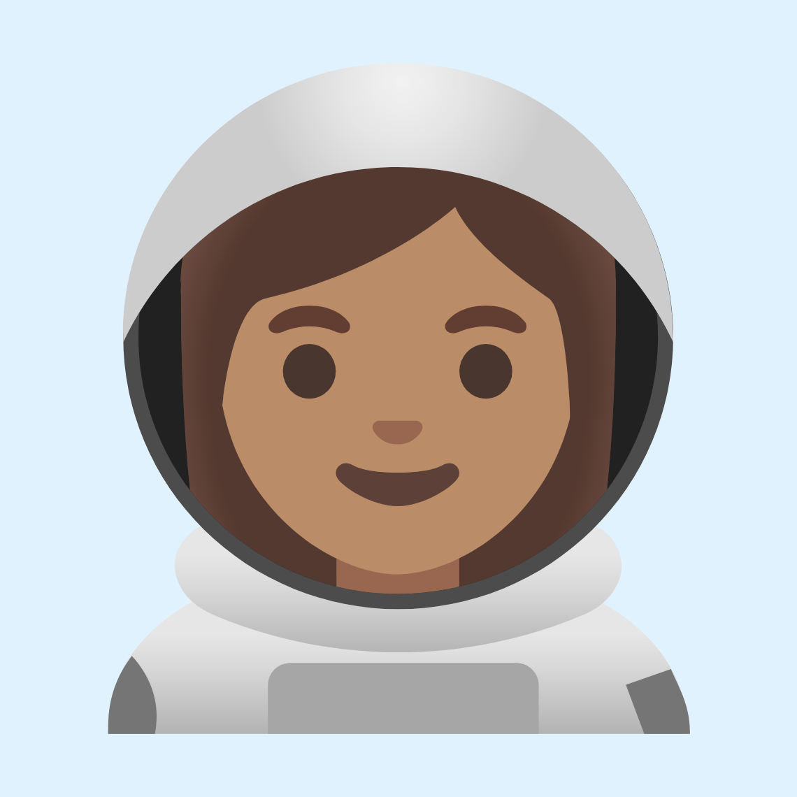 π©π½βπ Woman astronaut: medium skin tone