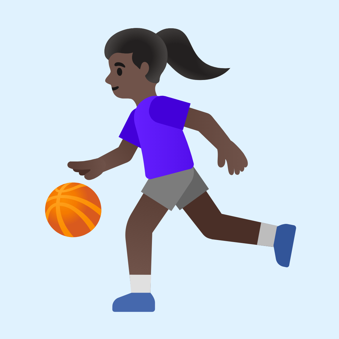 βΉπΏββοΈ Woman bouncing ball: dark skin tone