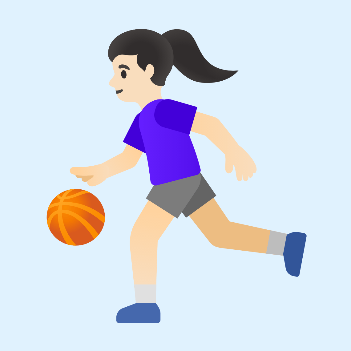 βΉπ»ββοΈ Woman bouncing ball: light skin tone
