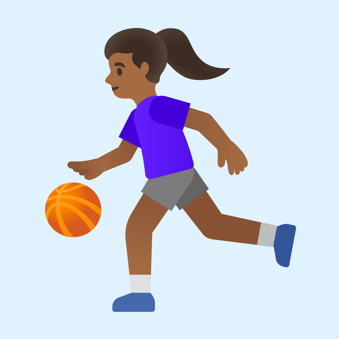 βΉπΎββοΈ Woman bouncing ball: medium-dark skin tone