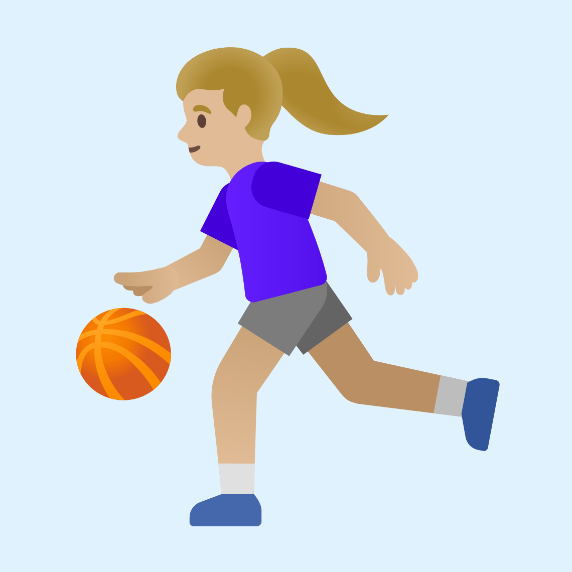 βΉπΌββοΈ Woman bouncing ball: medium-light skin tone