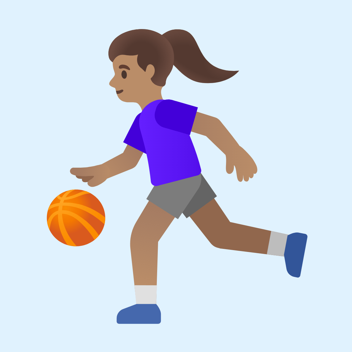 βΉπ½ββοΈ Woman bouncing ball: medium skin tone