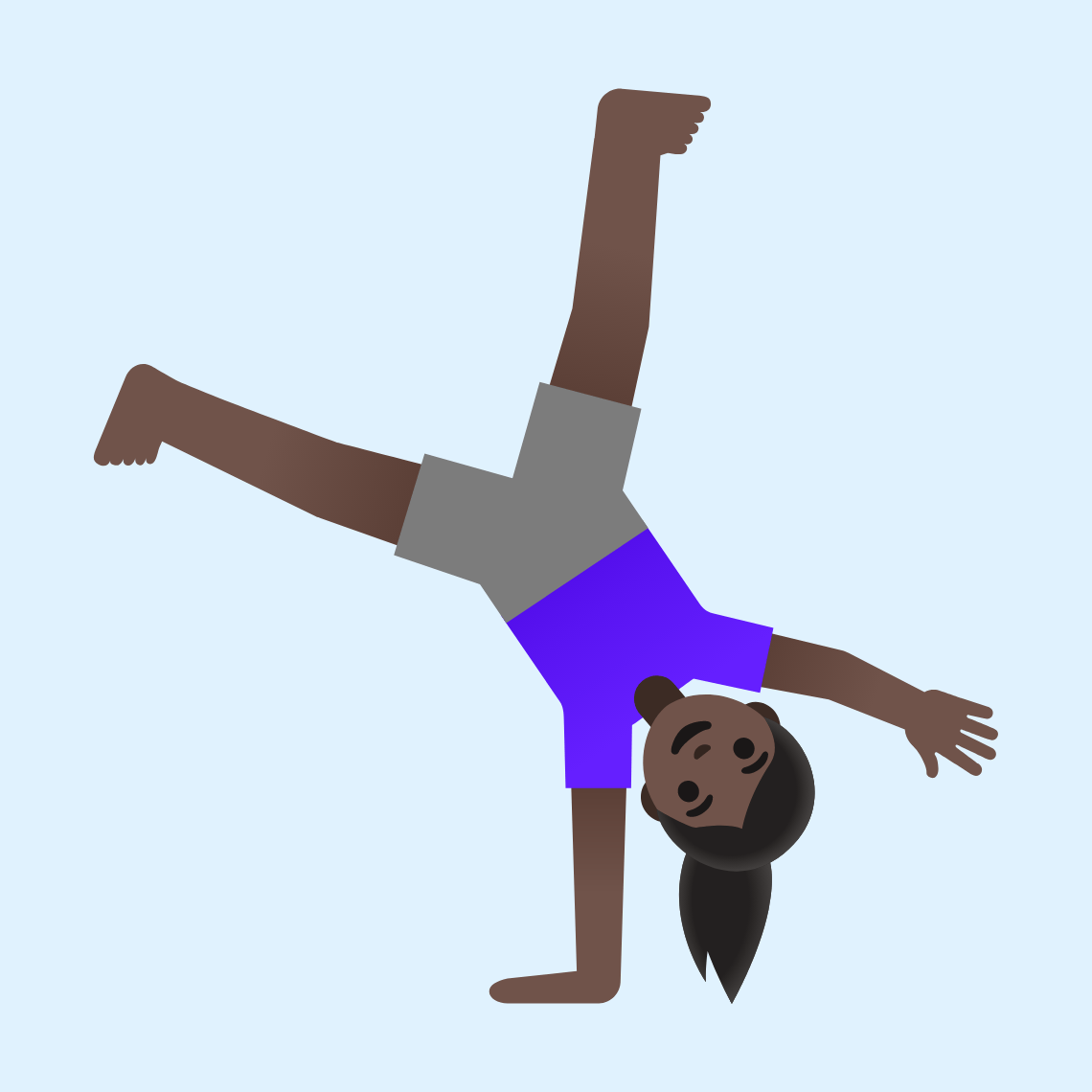 π€ΈπΏββοΈ Woman cartwheeling: dark skin tone