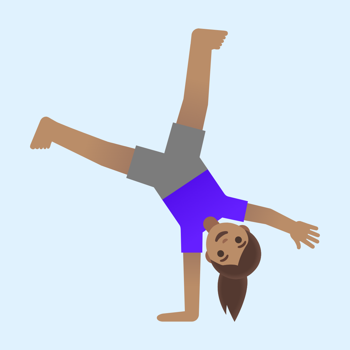 π€Έπ½ββοΈ Woman cartwheeling: medium skin tone