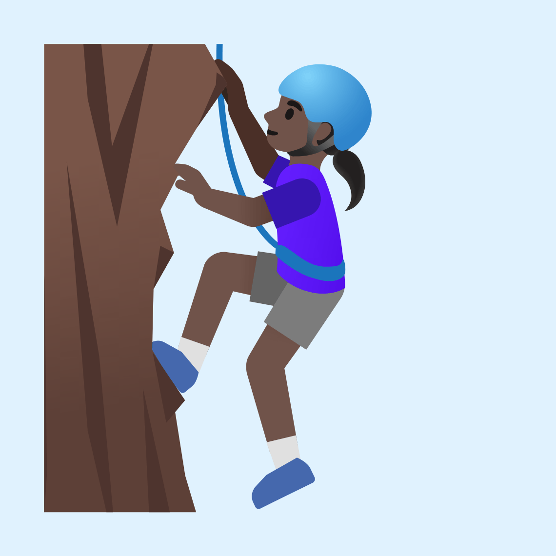 π§πΏββοΈ Woman climbing: dark skin tone