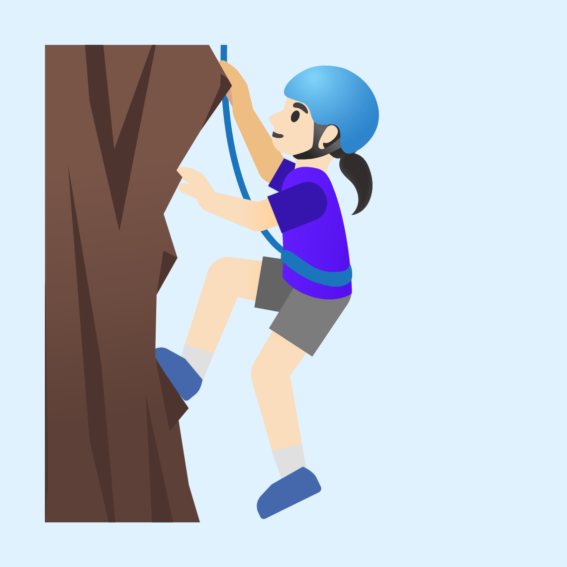 π§π»ββοΈ Woman climbing: light skin tone