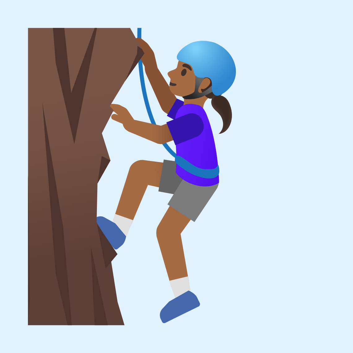 🧗🏾♀️ Žena se penje: smeđa boja kože