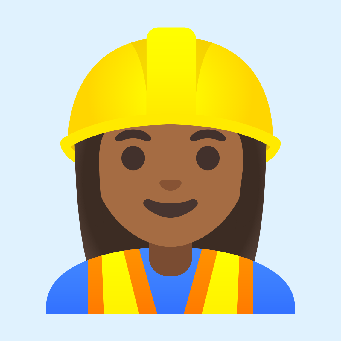 π·πΎββοΈ Woman construction worker: medium-dark skin tone