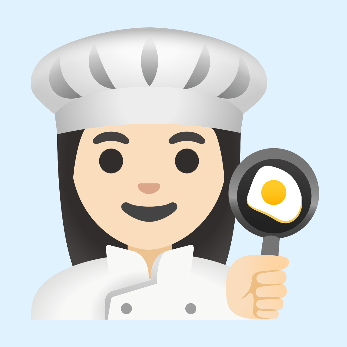 π©π»βπ³ Woman cook: light skin tone