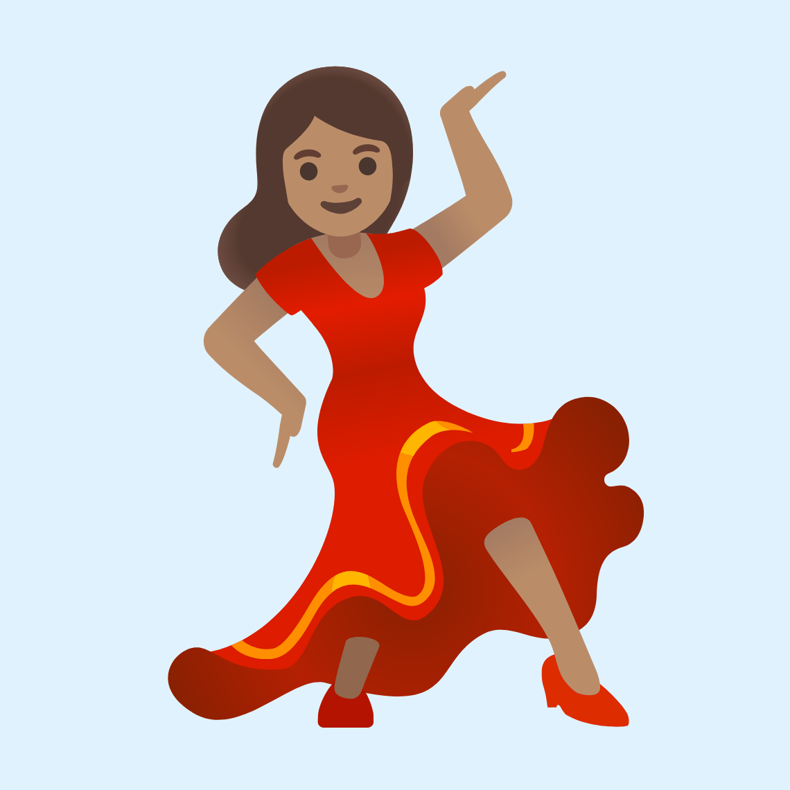 ππ½ Woman dancing: medium skin tone