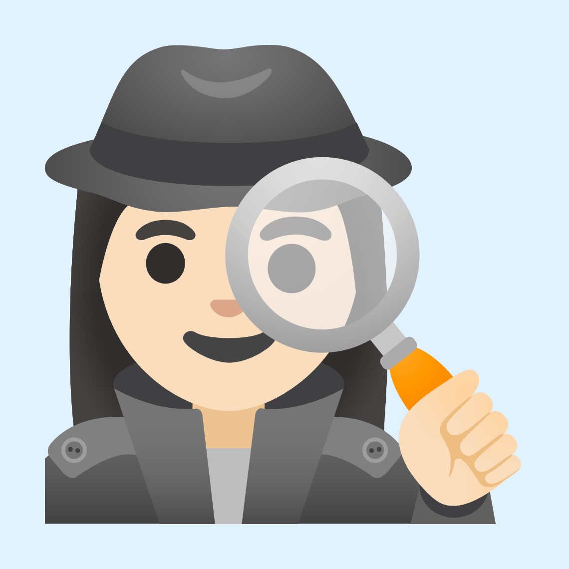 π΅π»ββοΈ Woman detective: light skin tone