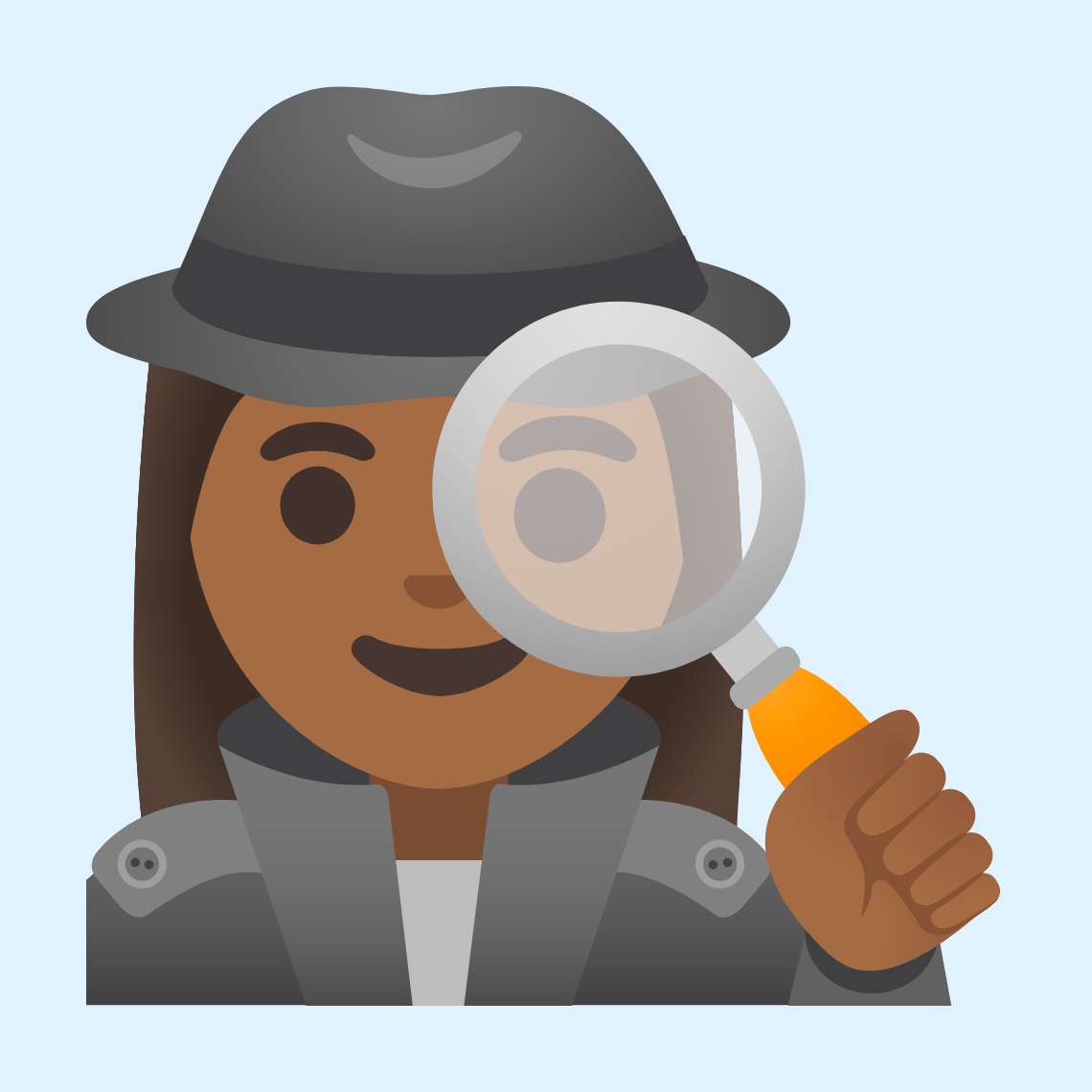 π΅πΎββοΈ Woman detective: medium-dark skin tone