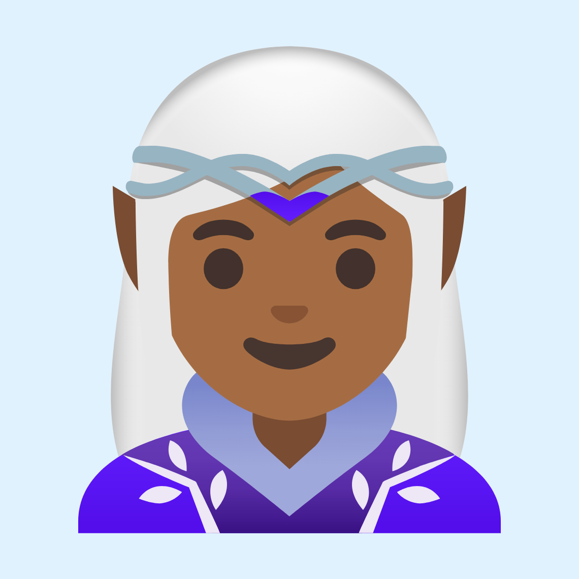 π§πΎββοΈ Woman elf: medium-dark skin tone
