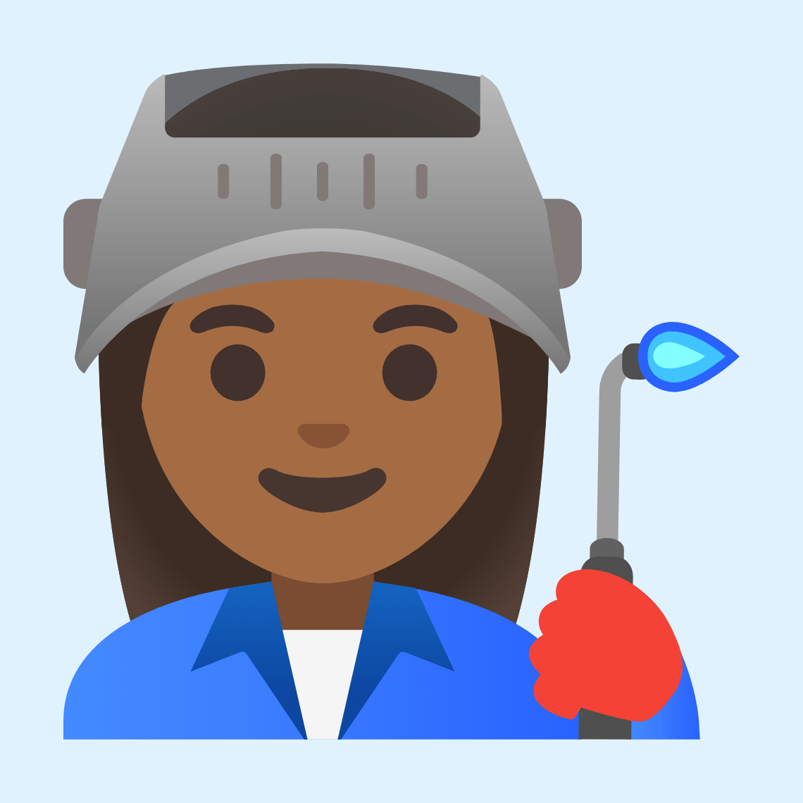 π©πΎβπ Woman factory worker: medium-dark skin tone