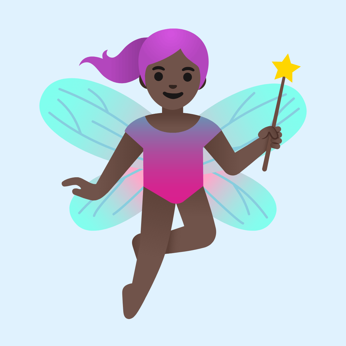 π§πΏββοΈ Woman fairy: dark skin tone