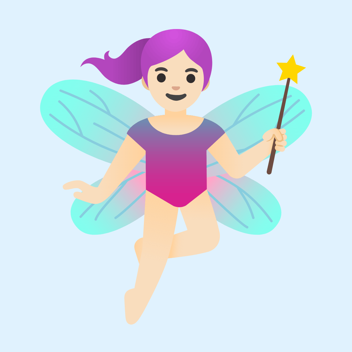 π§π»ββοΈ Woman fairy: light skin tone