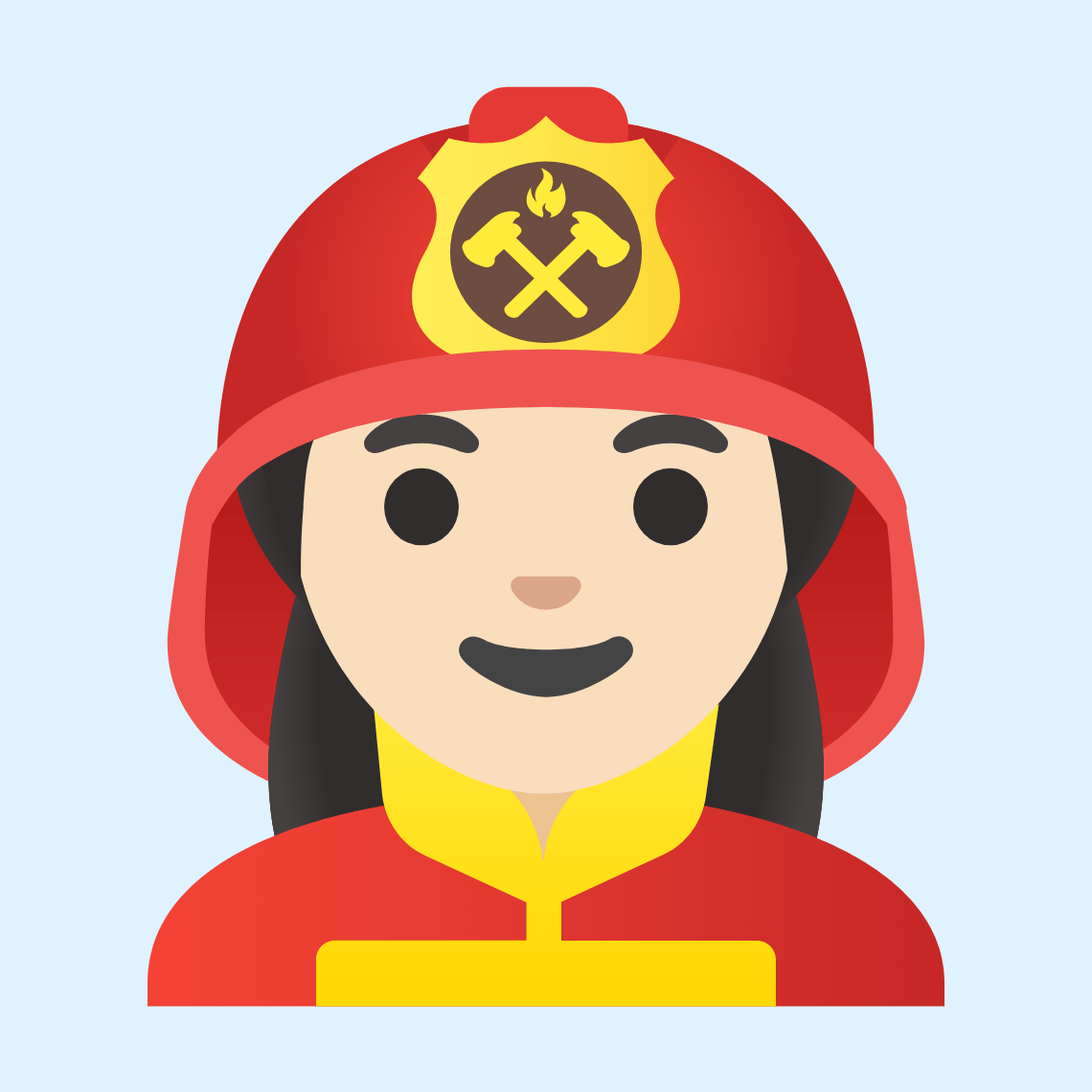 👩🏻🚒 Vatrogaskinja: svijetla boja kože