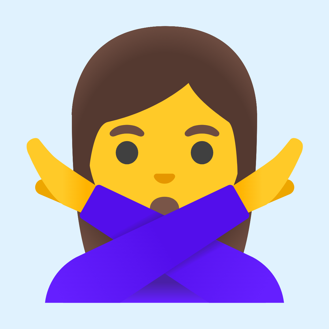 π
ββοΈ Woman gesturing NO