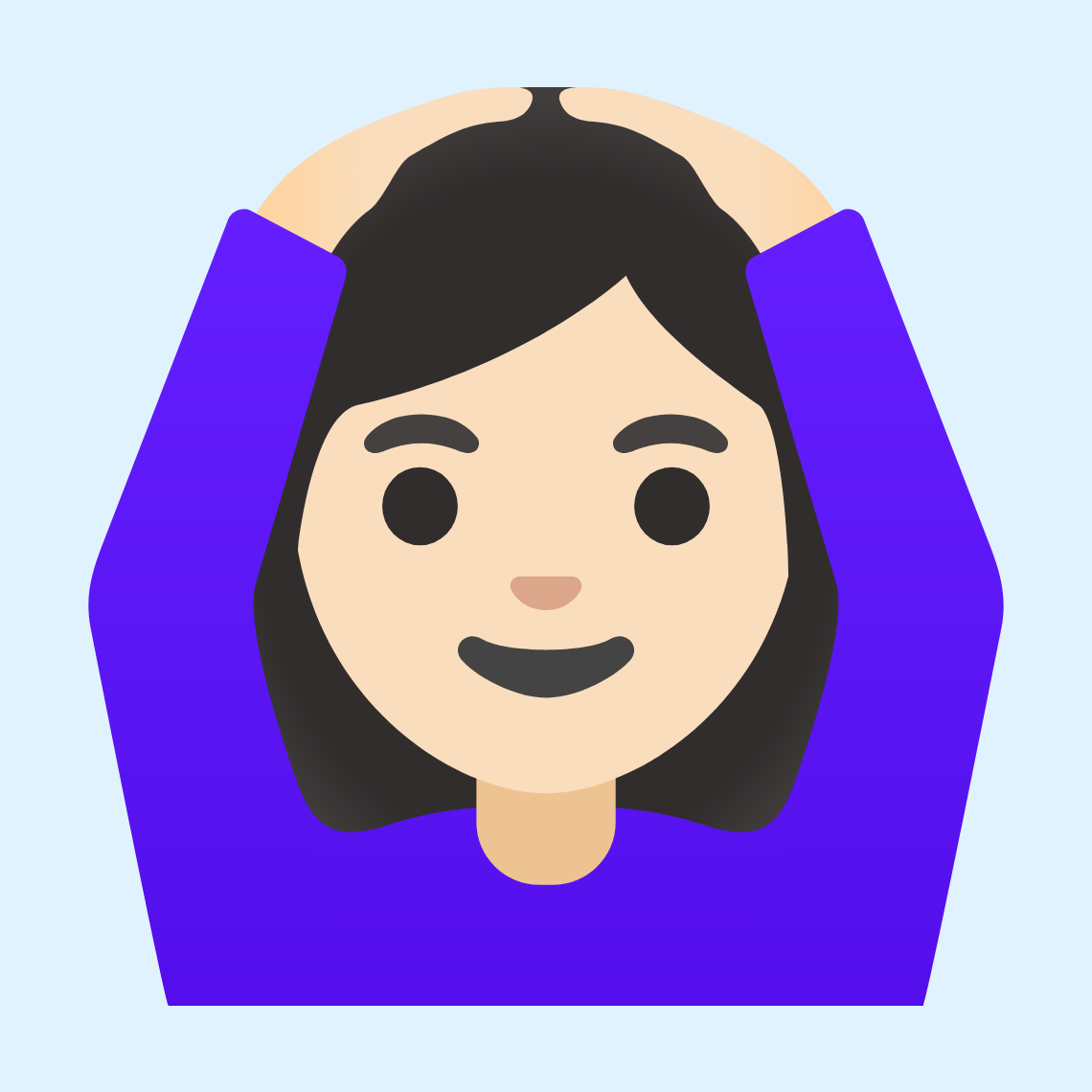ππ»ββοΈ Woman gesturing OK: light skin tone