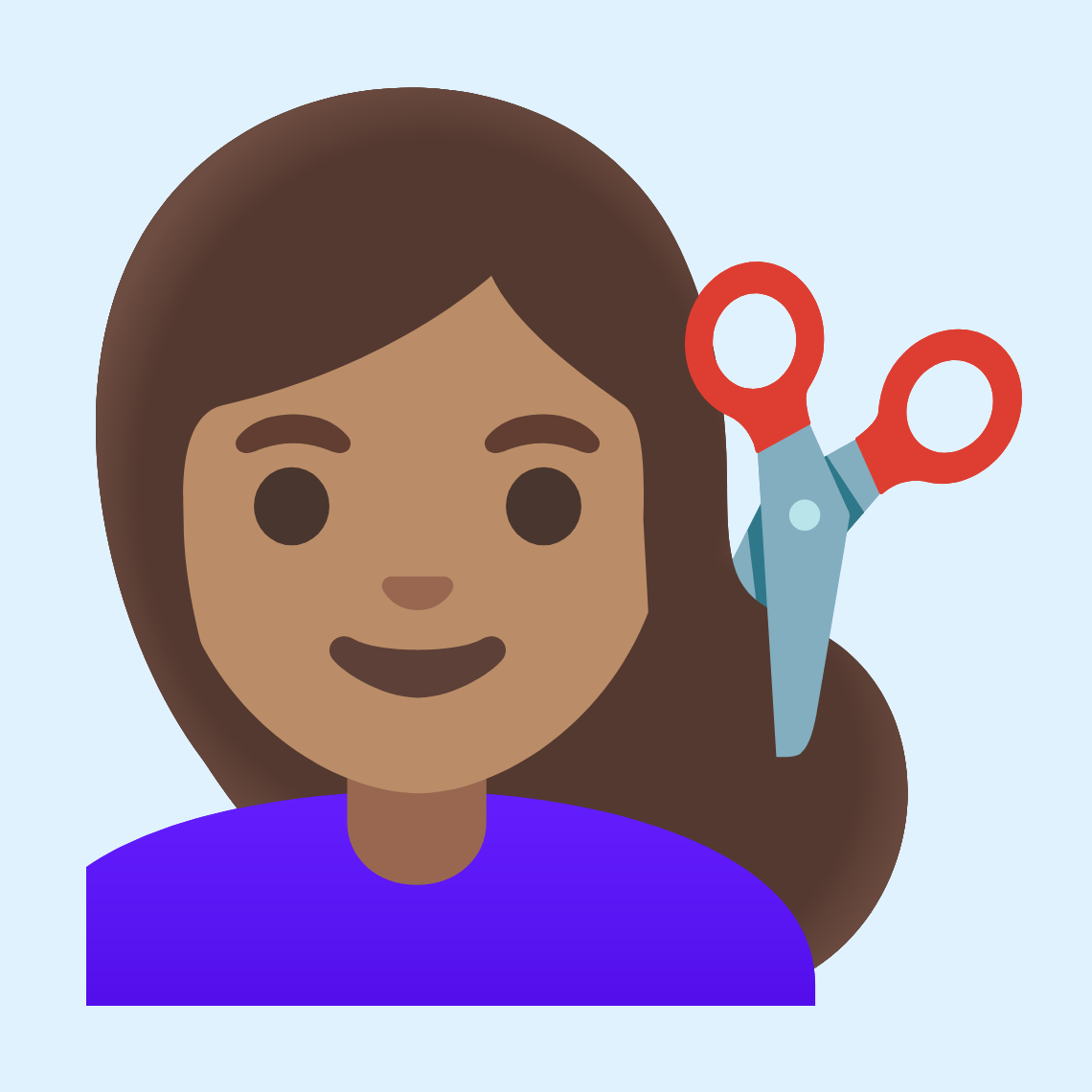 ππ½ββοΈ Woman getting haircut: medium skin tone