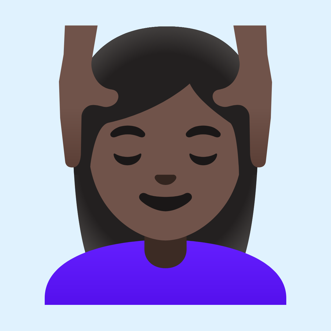 ππΏββοΈ Woman getting massage: dark skin tone