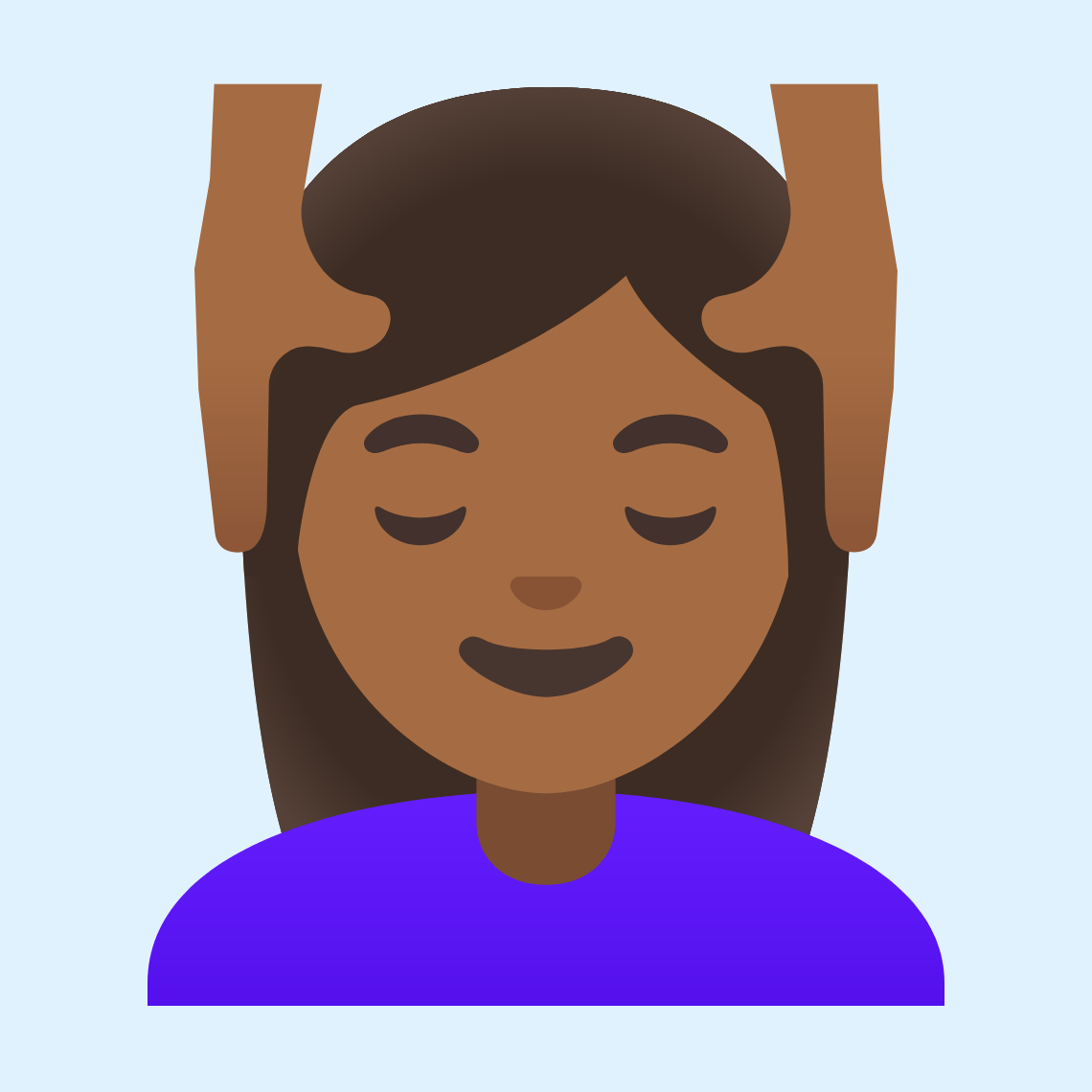 ππΎββοΈ Woman getting massage: medium-dark skin tone