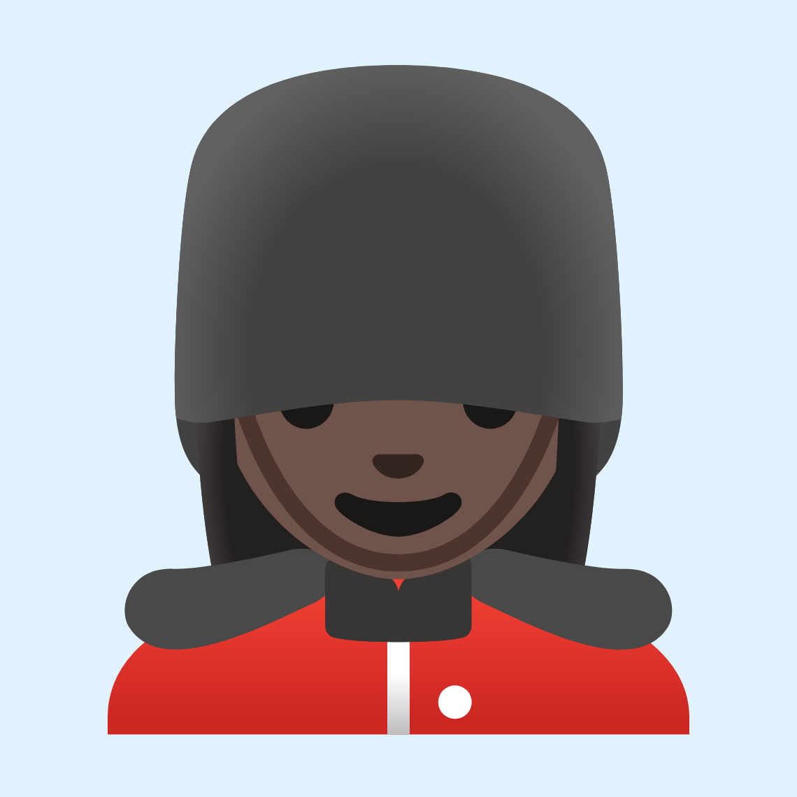 ππΏββοΈ Woman guard: dark skin tone