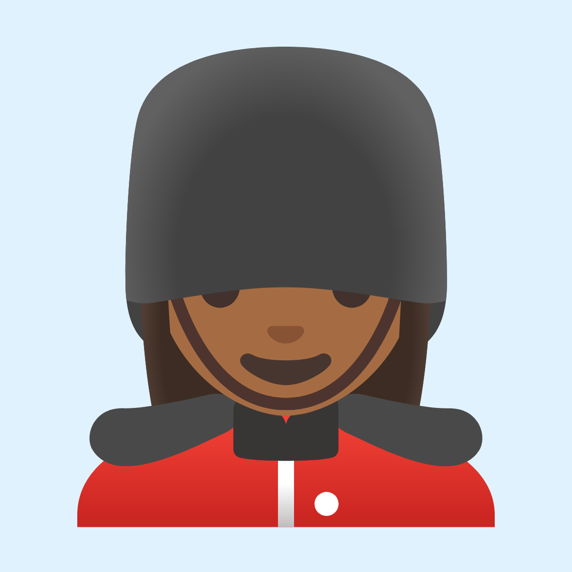 ππΎββοΈ Woman guard: medium-dark skin tone