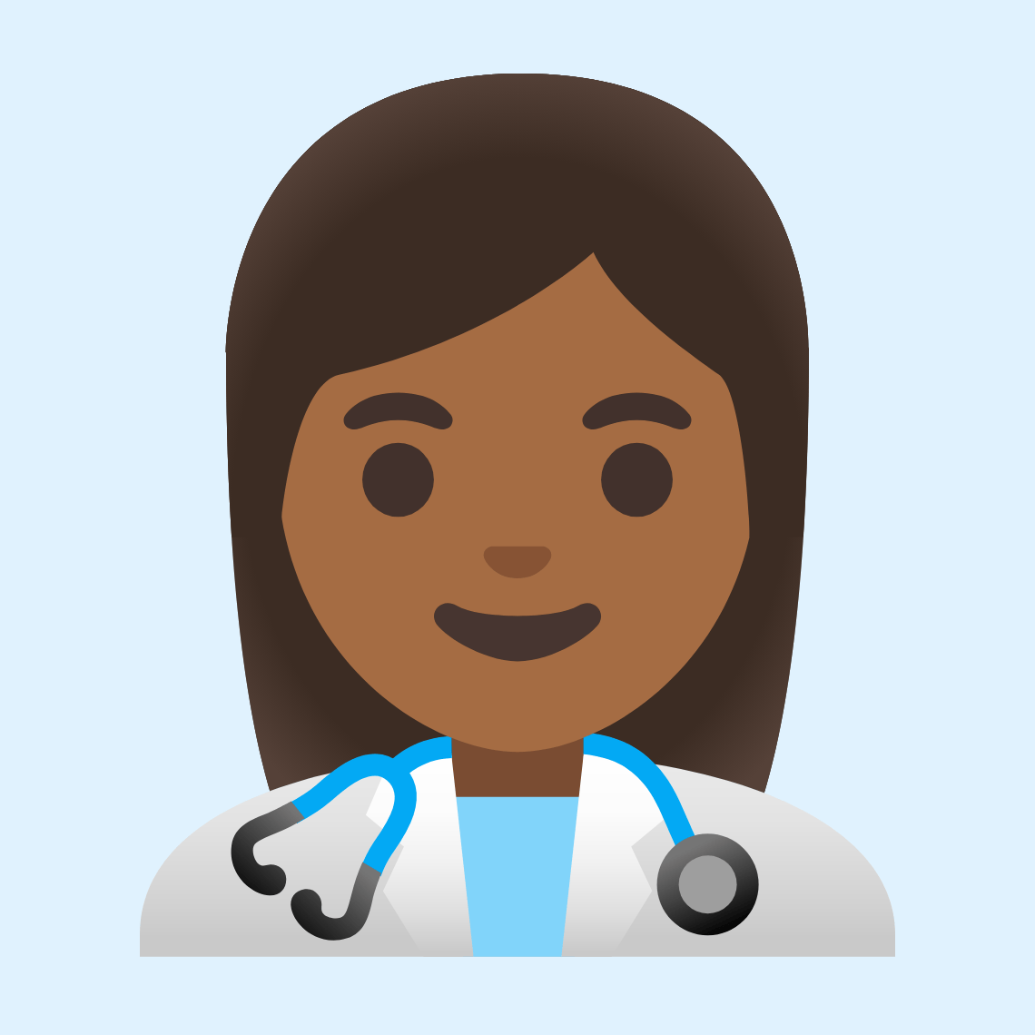 π©πΎββοΈ Woman health worker: medium-dark skin tone