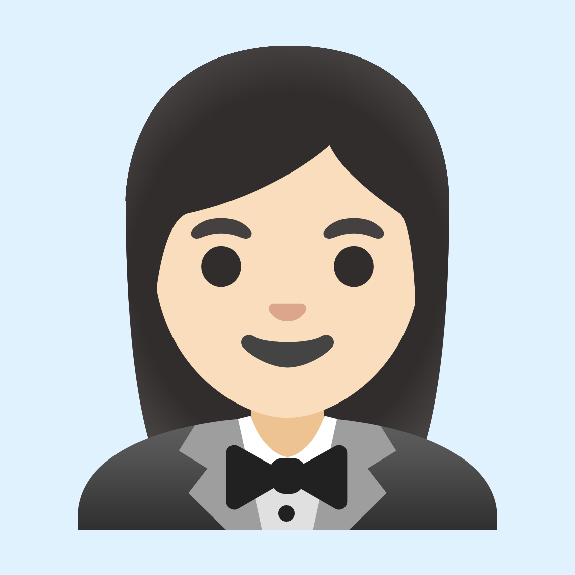 π€΅π»ββοΈ Woman in tuxedo: light skin tone