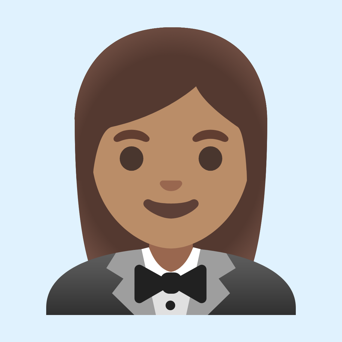 π€΅π½ββοΈ Woman in tuxedo: medium skin tone