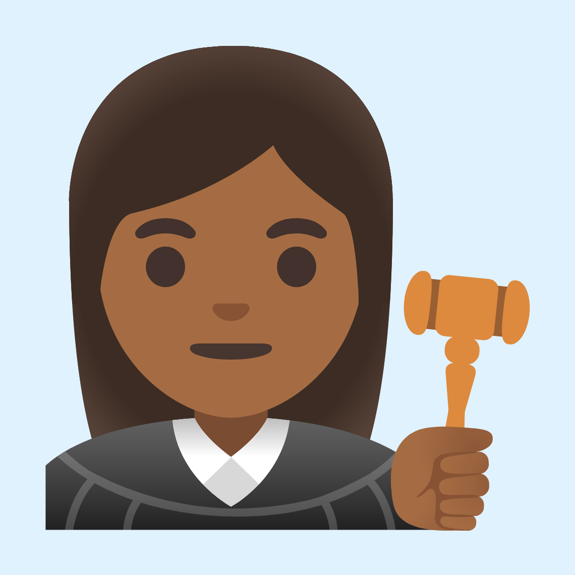 π©πΎββοΈ Woman judge: medium-dark skin tone