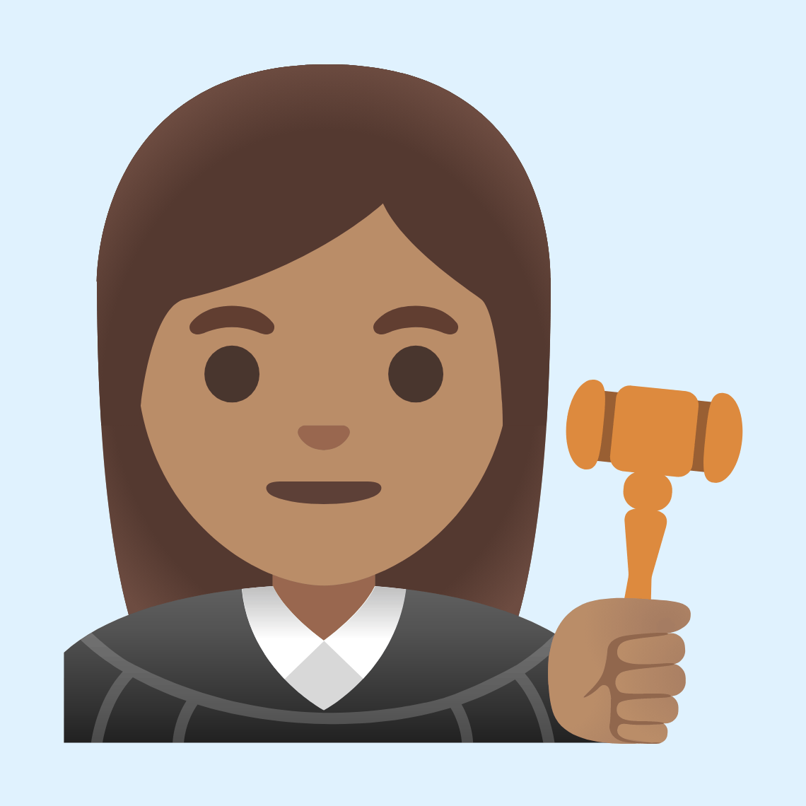 π©π½ββοΈ Woman judge: medium skin tone