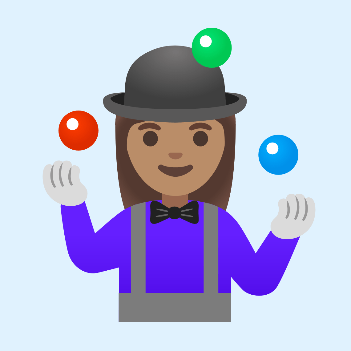 π€Ήπ½ββοΈ Woman juggling: medium skin tone